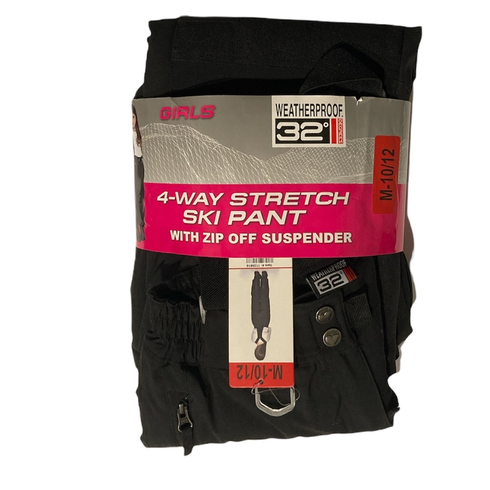 NEW Girls adjustable 4-way stretch snow/ski pants Size 10-12
